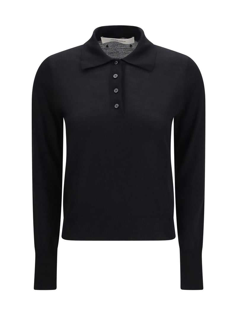 Golden Goose Golden Goose Merino Wool Polo Black Women - World Class Fashion