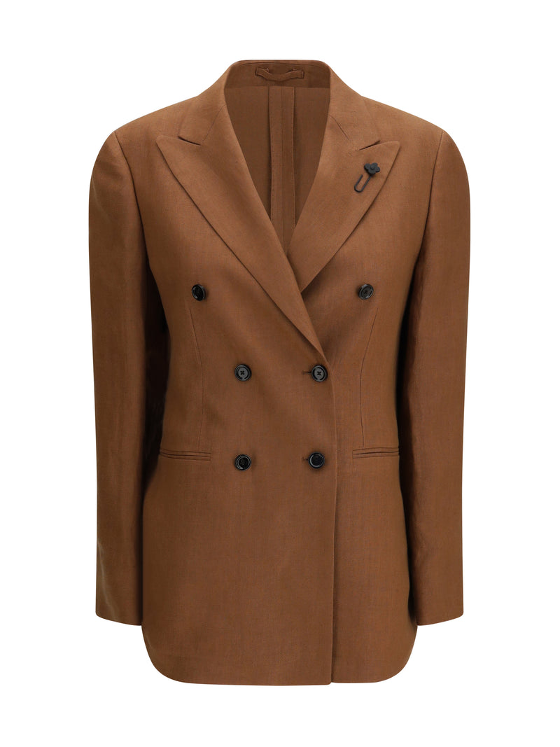 Lardini Lardini Double-breasted Linen Blazer 430 - World Class Fashion