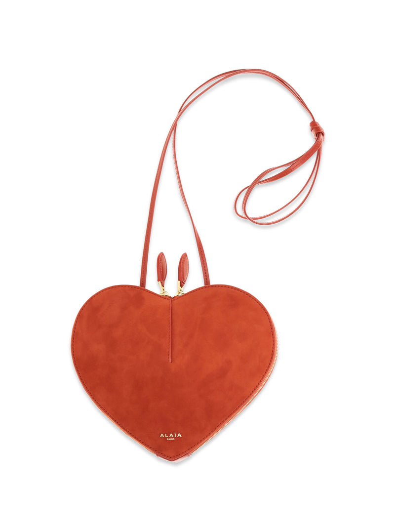 Alaia Alaïa Cœur Bimaterial Shoulder Bag Orange Brule - World Class Fashion