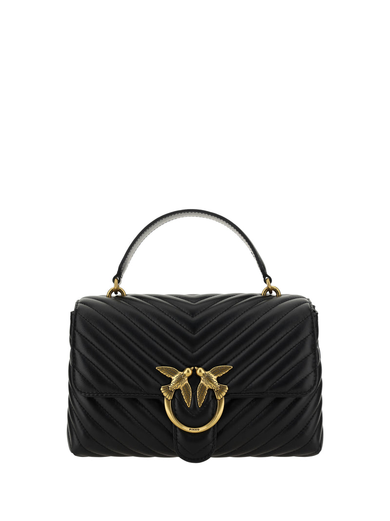 Pinko Pinko Love Lady Handbag Nero-Antique Gold - World Class Fashion