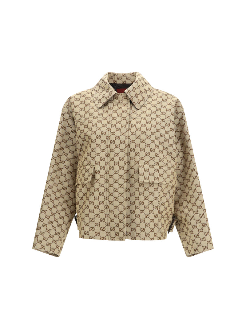 Gucci Gucci GG Canvas Bomber Jacket Camel/Ebony - World Class Fashion