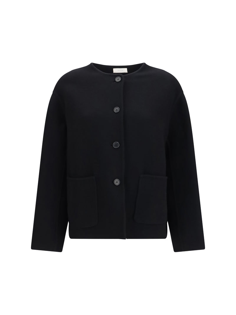 The Row The Row Quintus Wool Cashmere Jacket Black - World Class Fashion