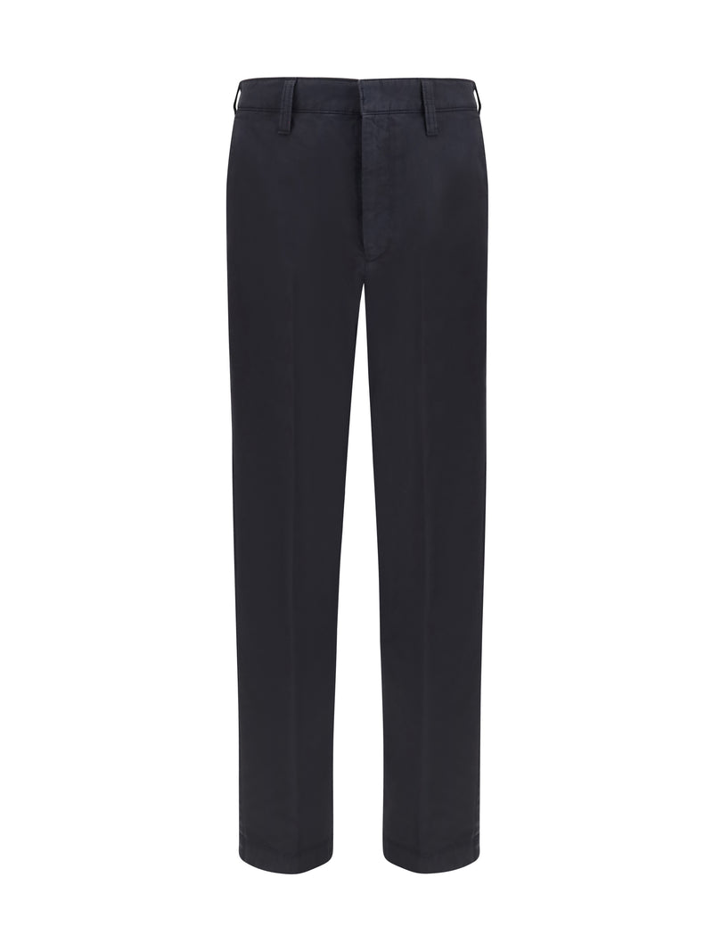 Prada Prada Garment Dyed Cotton Pants Blue Men - World Class Fashion