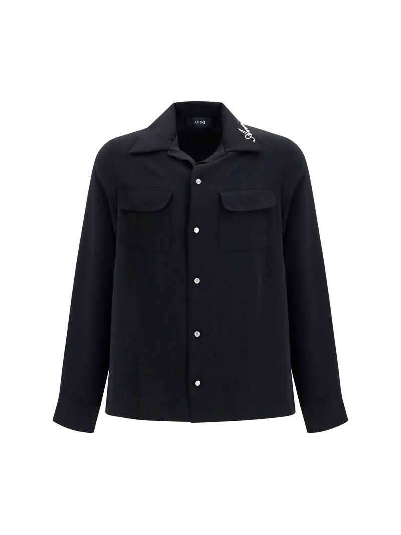 Amiri Amiri Rounded Pocket Shirt Black Men - World Class Fashion