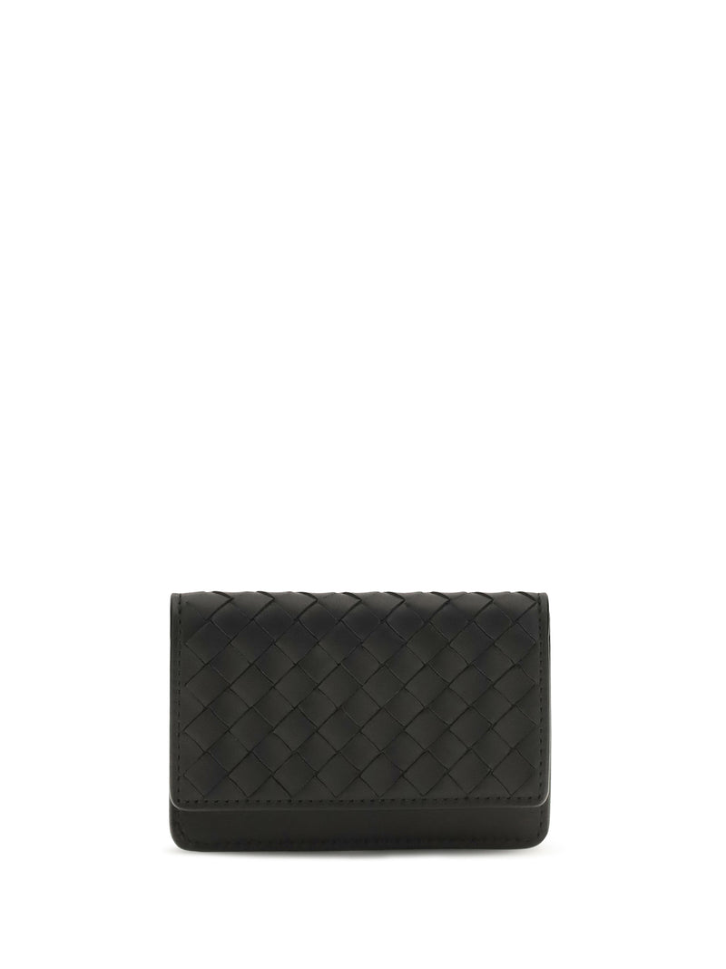 Bottega Veneta Bottega Veneta Intrecciato Leather Wallet Black - World Class Fashion