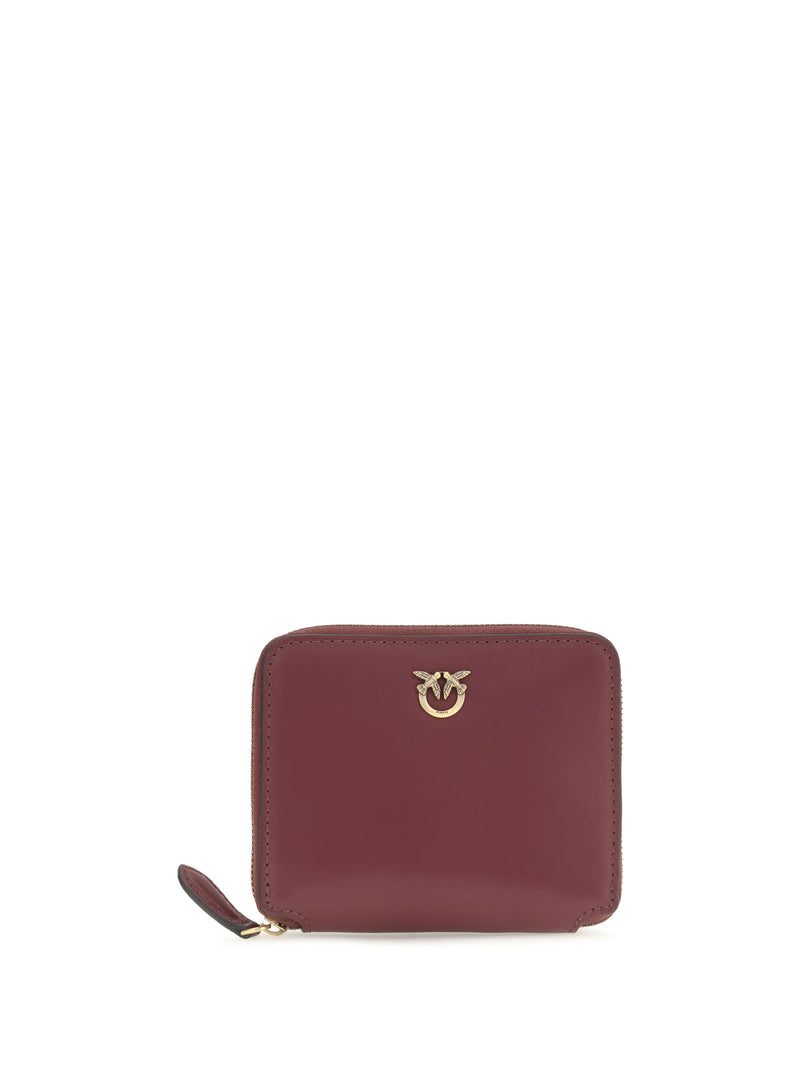Pinko Pinko Leather Zip-around Wallet Ribes Intenso-Antique Gold - World Class Fashion