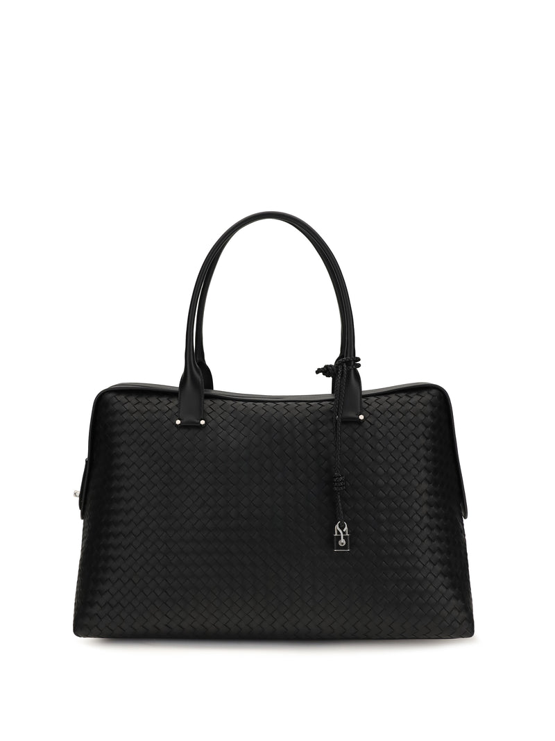Bottega Veneta Bottega Veneta Duffels Travel Bag Black-Silver - World Class Fashion