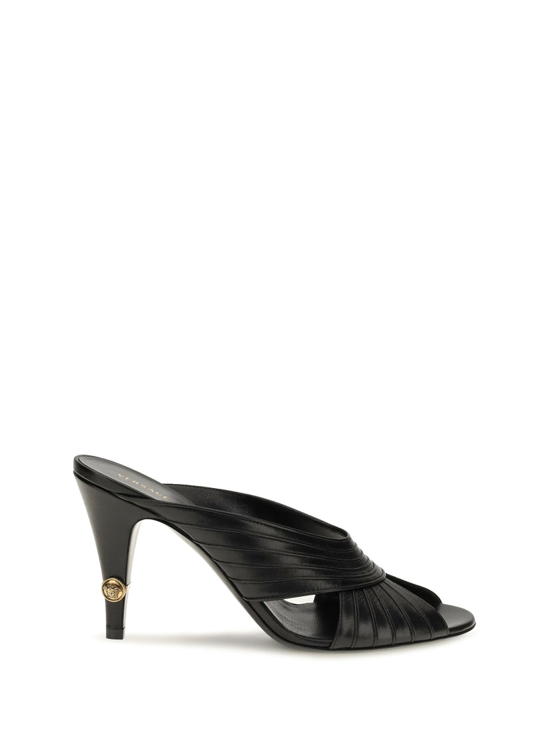 Versace Versace Gianni Nappa Leather Mules - World Class Fashion