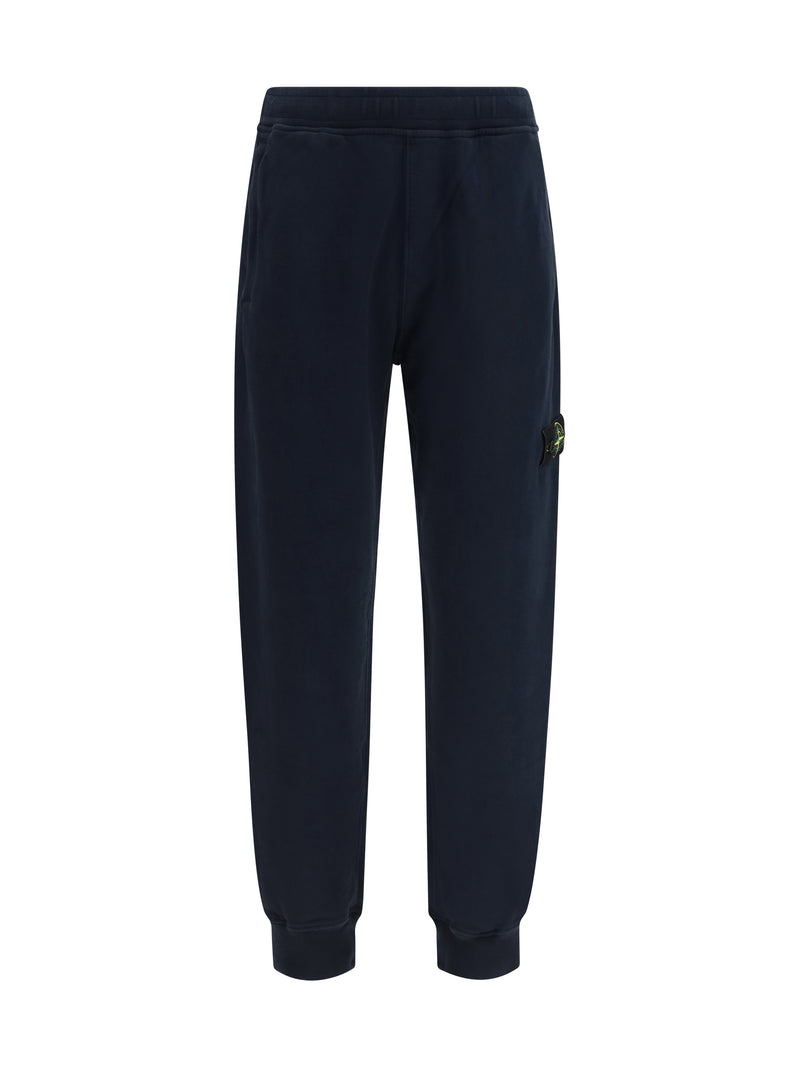 Stone Island Stone Island Logo Patch Sweatpants Navy Blue - World Class Fashion