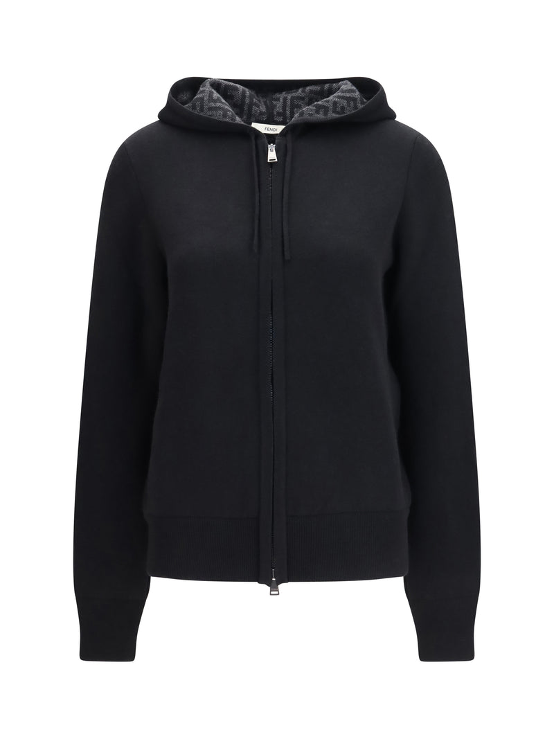 Fendi Fendi FF Zucca Cashmere Sweater Nero/Grigio Melange - World Class Fashion