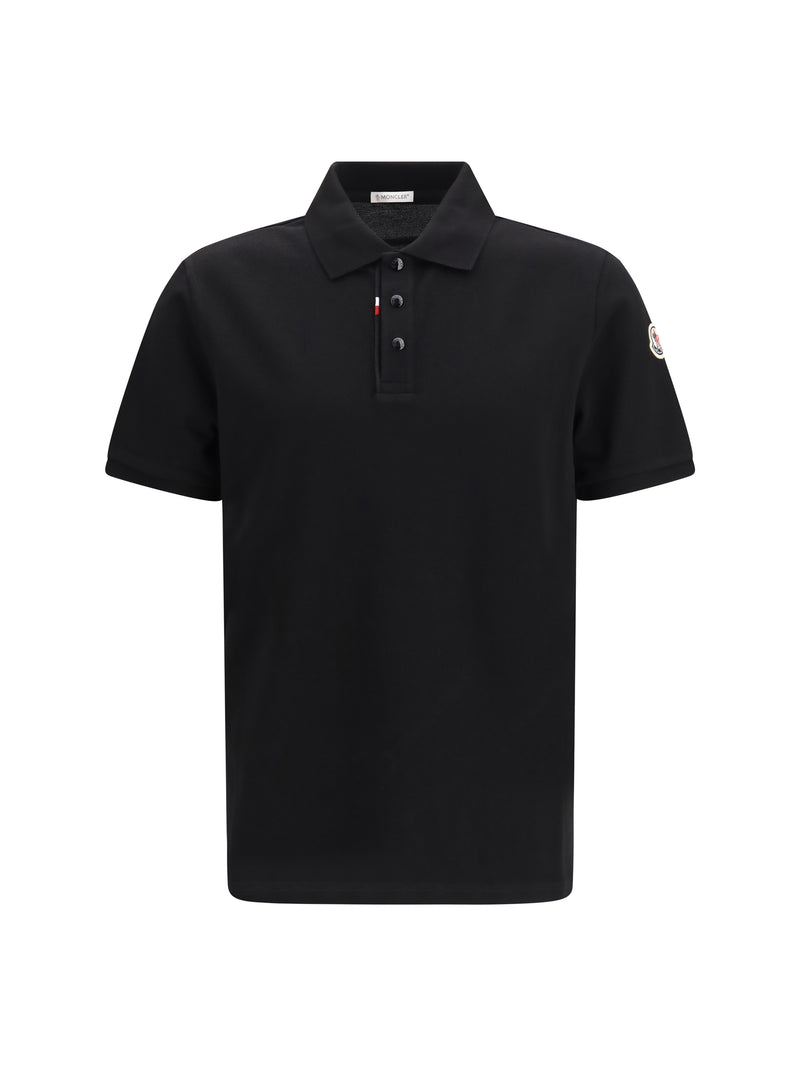 Moncler Moncler Cotton Piqué Polo Shirt Black Men - World Class Fashion