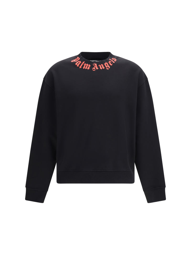 Palm Angels Palm Angels Neck Logo Sweatshirt Black Red - World Class Fashion