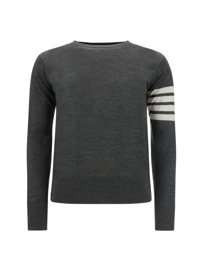 Thom Browne Jersey de lana virgen Thom Browne gris medio - World Class Fashion