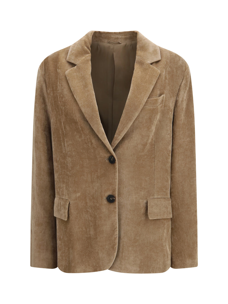 Brunello Cucinelli Brunello Cucinelli Fluid Corduroy Jacket Cappuccino - World Class Fashion