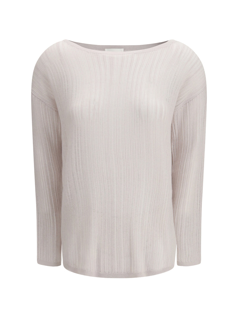 Allude Suéter cuello redondo de punto acanalado Allude 80 - World Class Fashion