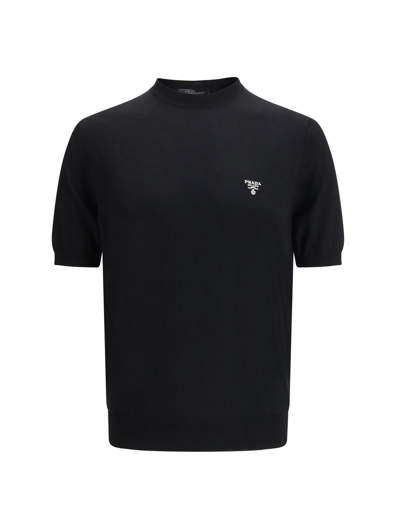 Prada Prada Virgin Wool T-shirt Nero Men - World Class Fashion