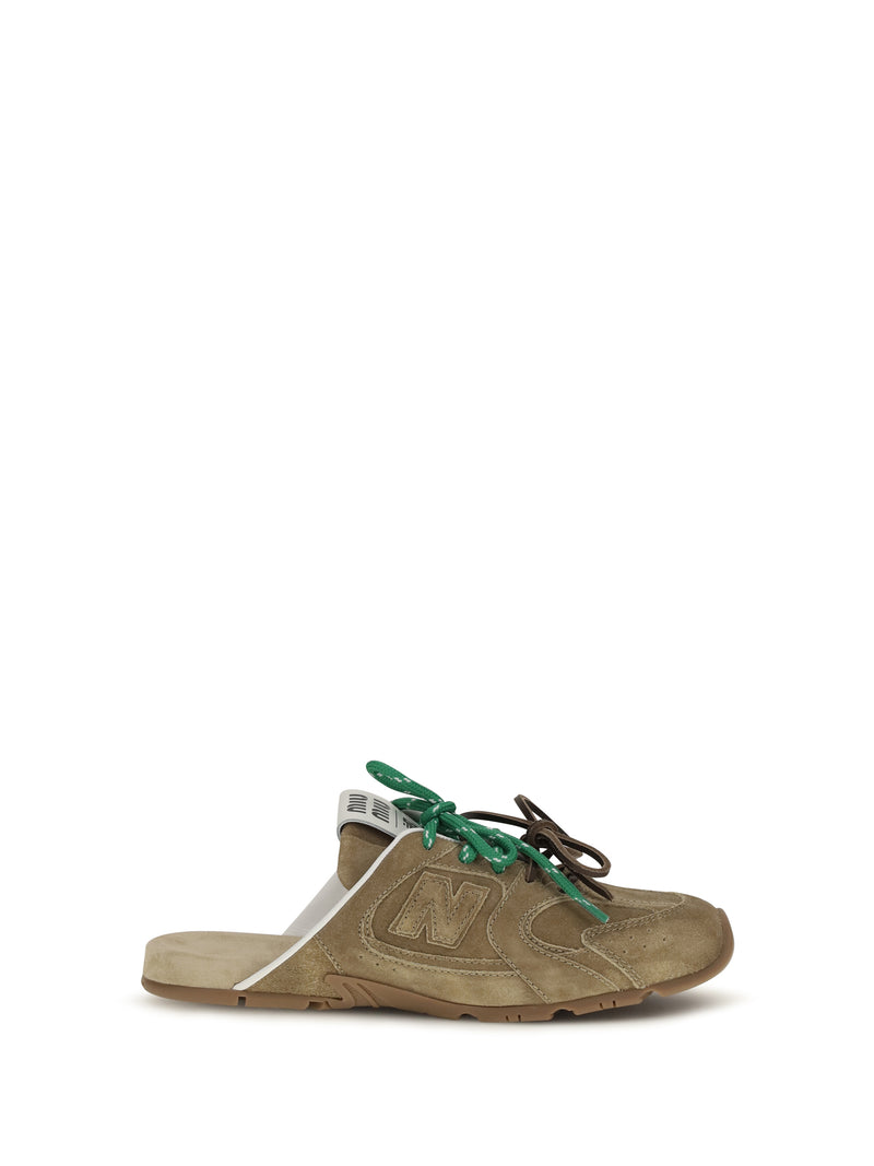 Miu Miu Miu Miu 530 SL Sneakers Mules Ecru Women - World Class Fashion