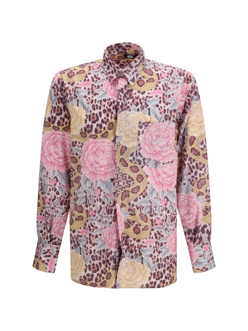 Gcds Gcds Animalier Shirt Orchid Pink/Bone - World Class Fashion