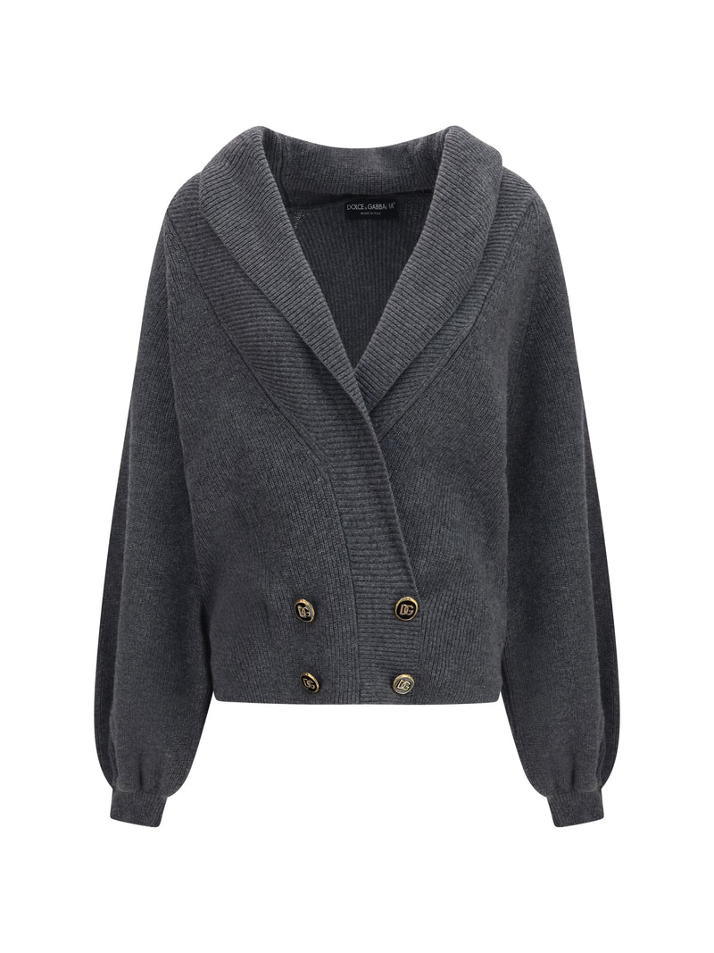 Dolce & Gabbana Dolce & Gabbana Cropped Shawl Collar Cardigan With Wide Sleeves - World Class Fashion