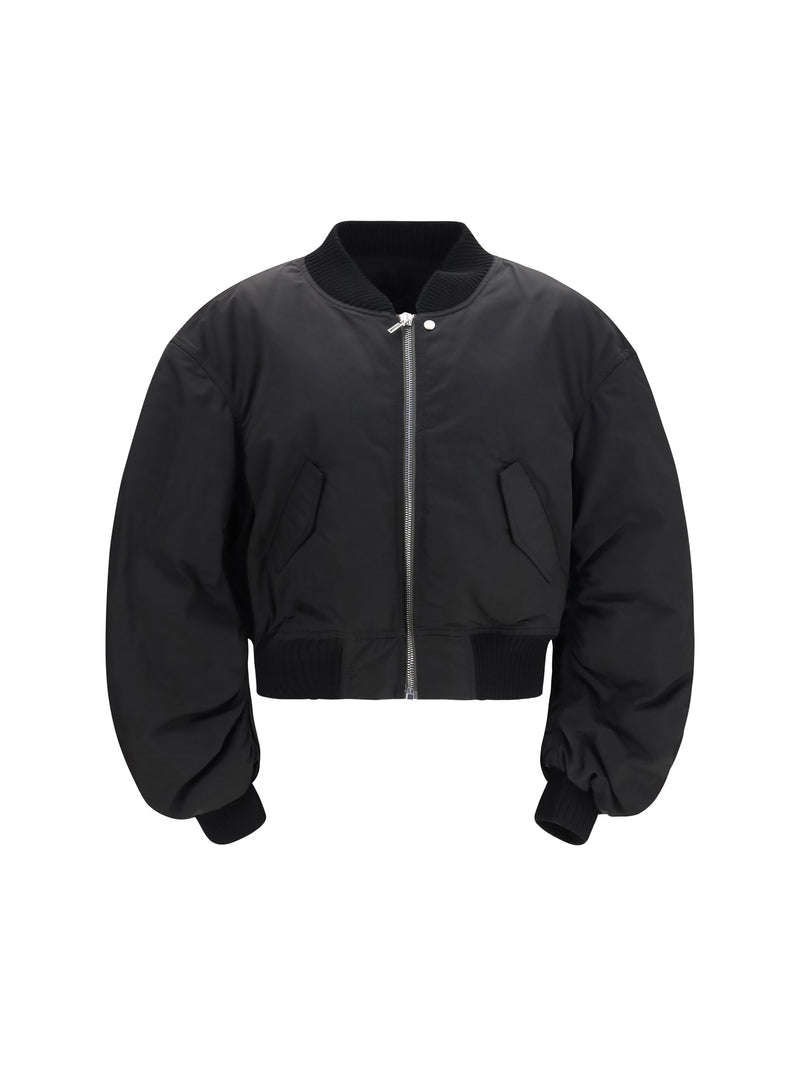 Rick Owens Rick Owens Bomber Jacket With Gathered Sleeves - World Class Fashion