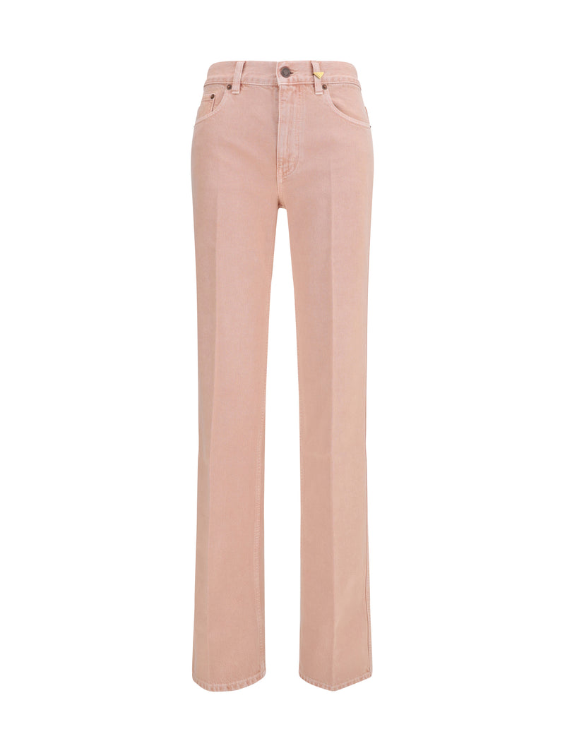 Chloe Chloé Straight-leg Jeans Timid Pink - World Class Fashion