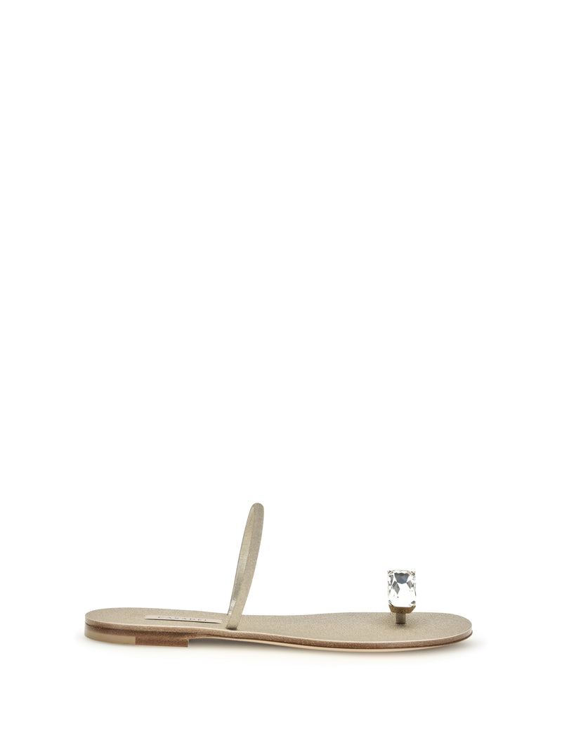 Casadei Casadei Soraya Solar Eclipse Goldust Sandals - World Class Fashion