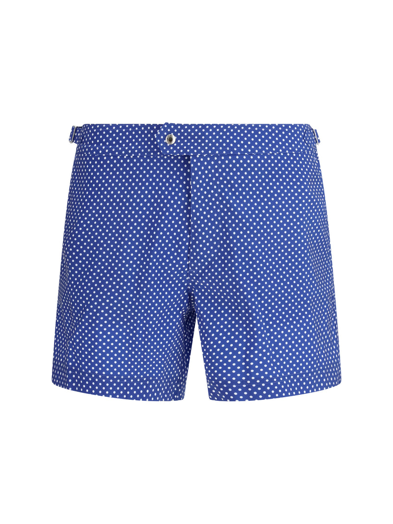 Tom Ford Tom Ford Polka Dot Swim Shorts Combo Blue & White - World Class Fashion