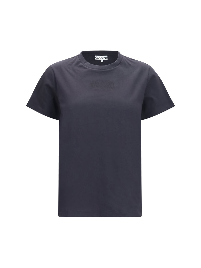 Ganni Ganni Crewneck T-shirt Phantom Women - World Class Fashion