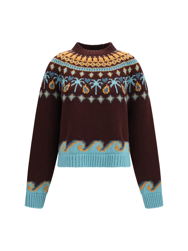 Alanui Alanui Sweet Winter Wool Sweater Vermouth/Multi - World Class Fashion