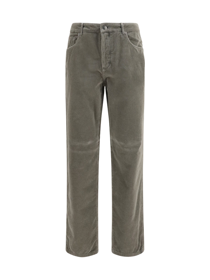 Brunello Cucinelli Brunello Cucinelli Corduroy Pants Fango+Perla - World Class Fashion