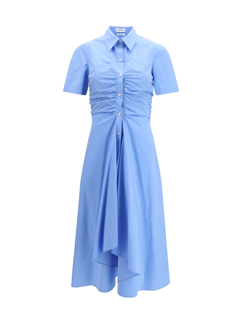 Alexander McQueen Alexander McQueen Midi Shirt Dress Sky Blue - World Class Fashion