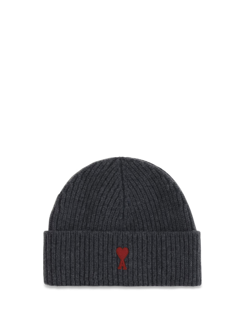 AMI Paris Ami Paris Quota Ami De Coeur Wool Beanie - World Class Fashion