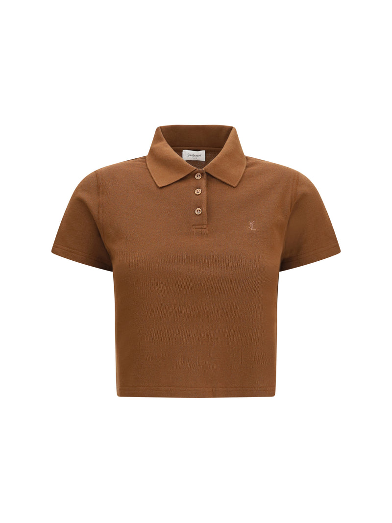 Saint Laurent Saint Laurent Cassandre Short Cotton Piqué Polo Shirt - World Class Fashion