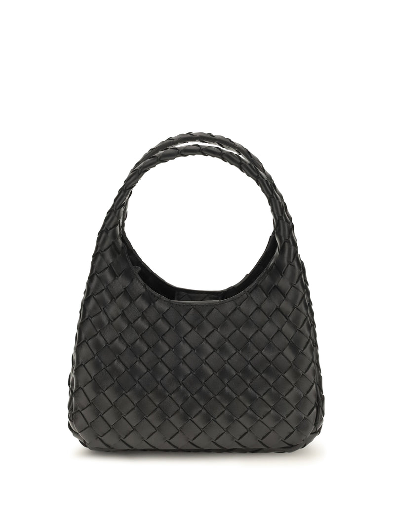 Bottega Veneta Bottega Veneta Baby Campana Leather Handbag Black - World Class Fashion