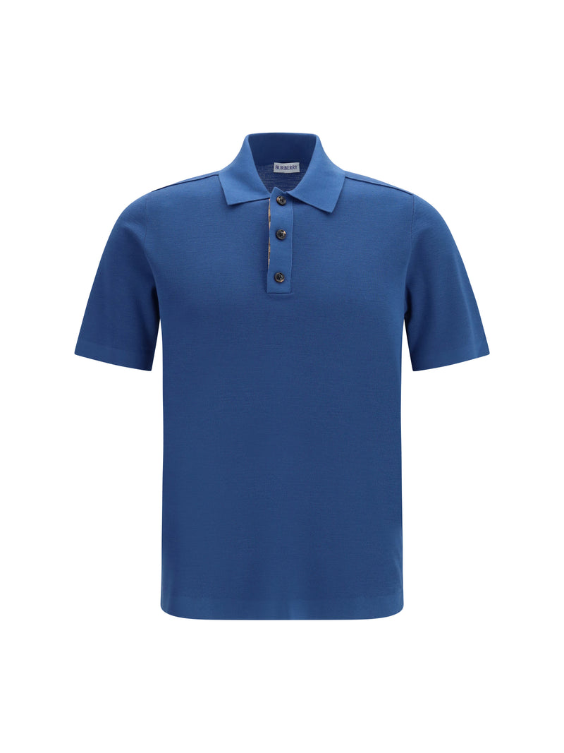 Burberry Burberry Knit Polo Officers Blue - World Class Fashion