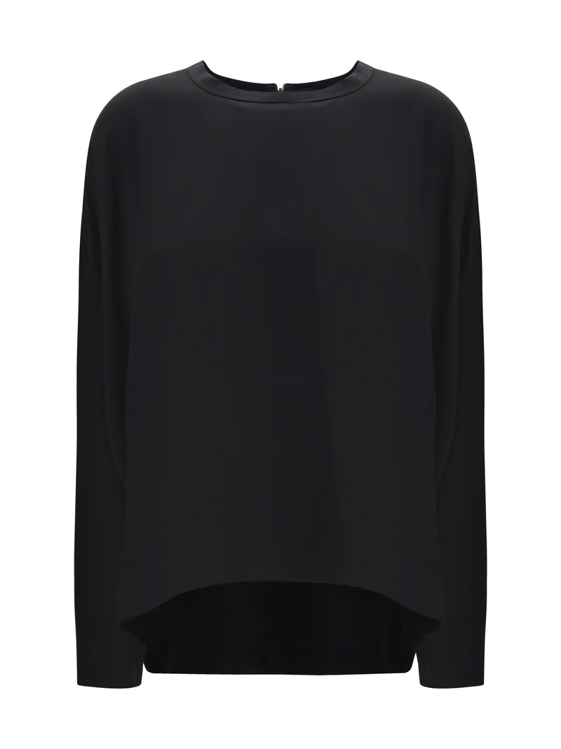 Toteme Toteme Boxy Satin Top Black - World Class Fashion