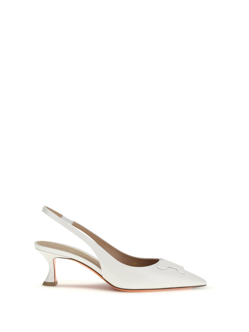 Santoni Santoni Taylor Slingback Pumps White Women - World Class Fashion