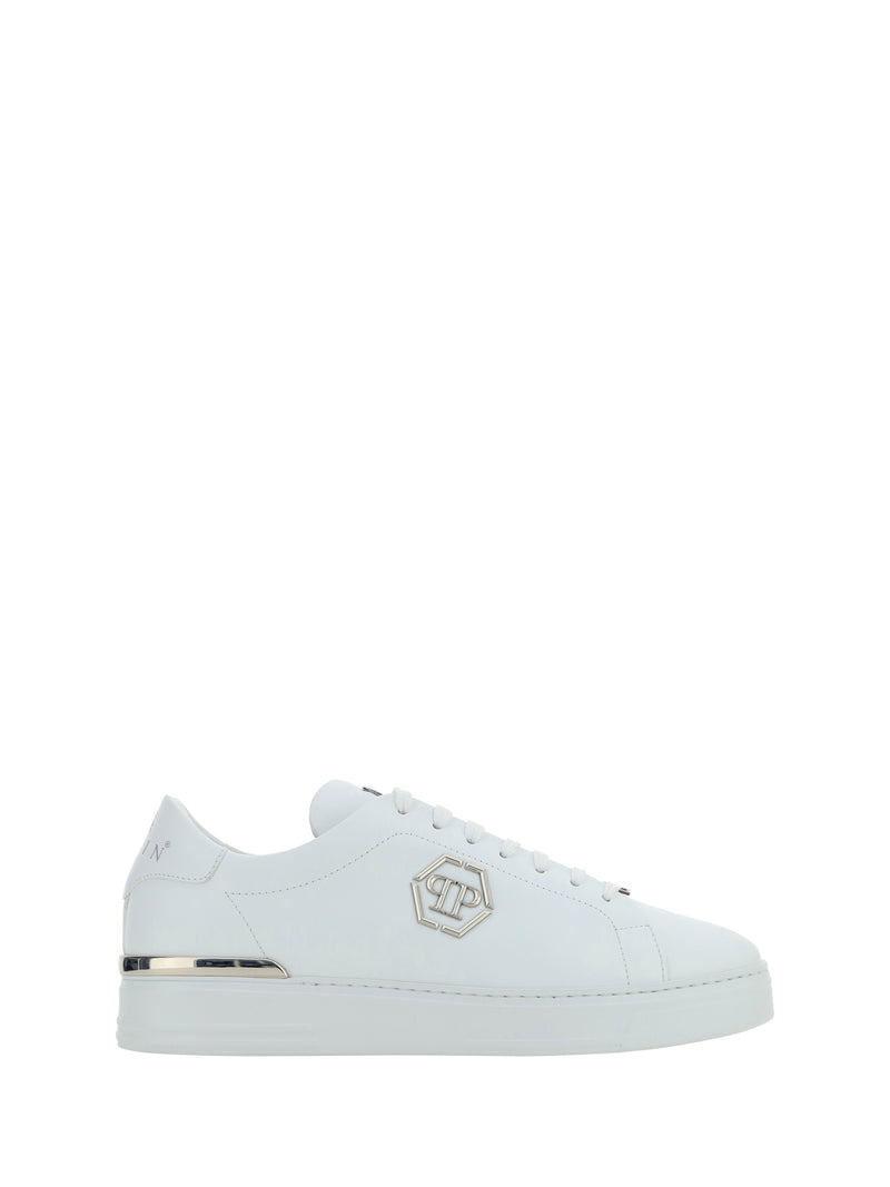 Philipp Plein Philipp Plein Hexagon Low Top Sneakers White - World Class Fashion