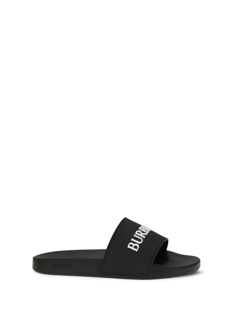 Burberry Burberry Logo Sandals Black/White Women - World Class Fashion