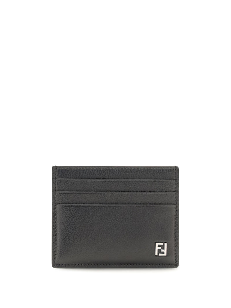 Fendi Fendi Araya Leather Card Holder Nero - World Class Fashion