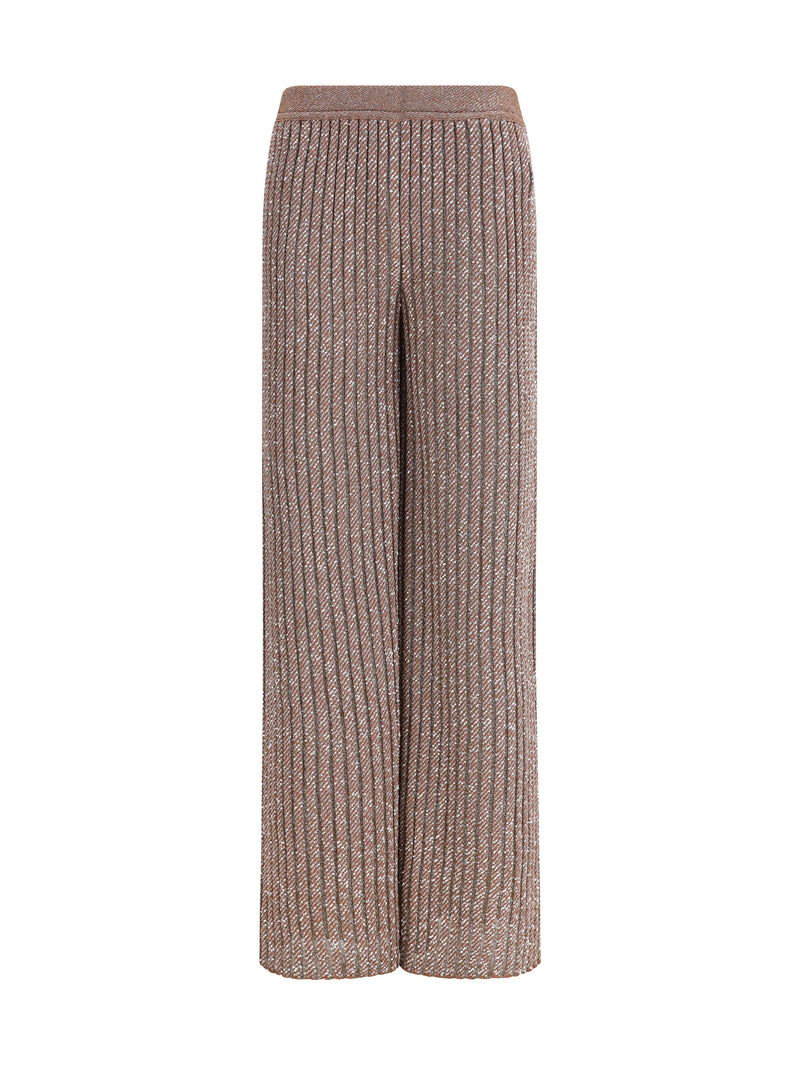 Missoni Missoni Tailored Lamé Viscose Pants Powder Pink - World Class Fashion