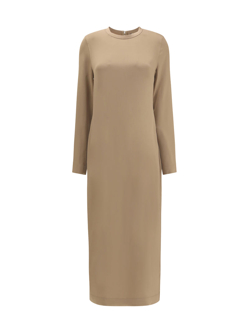 Toteme Vestido largo de satén Totême Latte para mujer - World Class Fashion