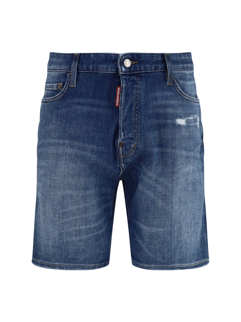 Dsquared2 Dsquared2 Marine Short Denim Bermuda Shorts Navy Blue - World Class Fashion