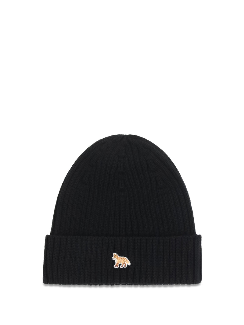 Maison Kitsuné Maison Kitsuné Baby Fox Beanie Black - World Class Fashion