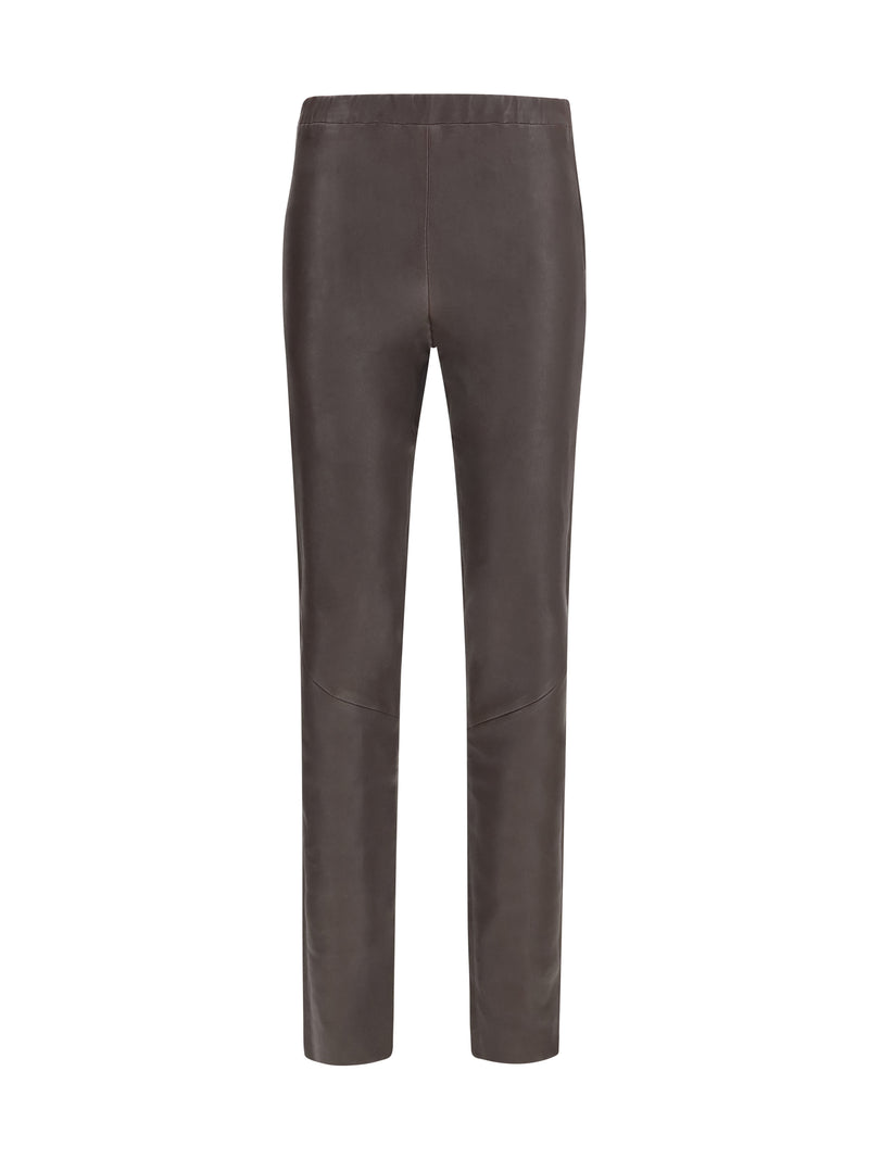 Arma Arma Roche Stretch-leather Pants Coffee Bean - World Class Fashion