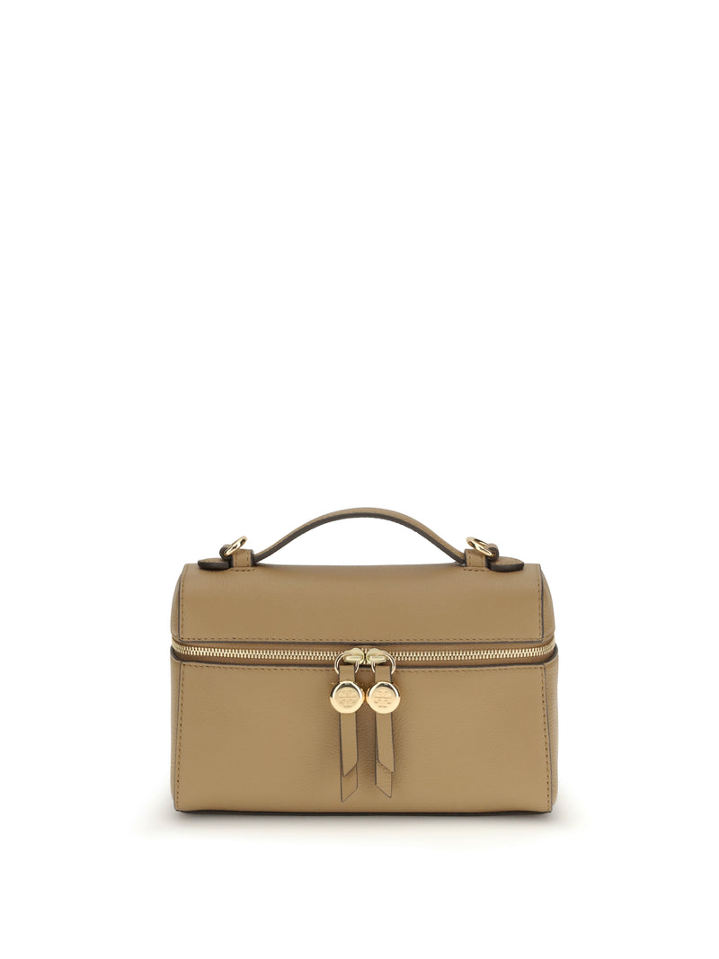 Tory Burch Bolso Romy Slim con asa superior de Tory Burch, color Tiramisú - World Class Fashion