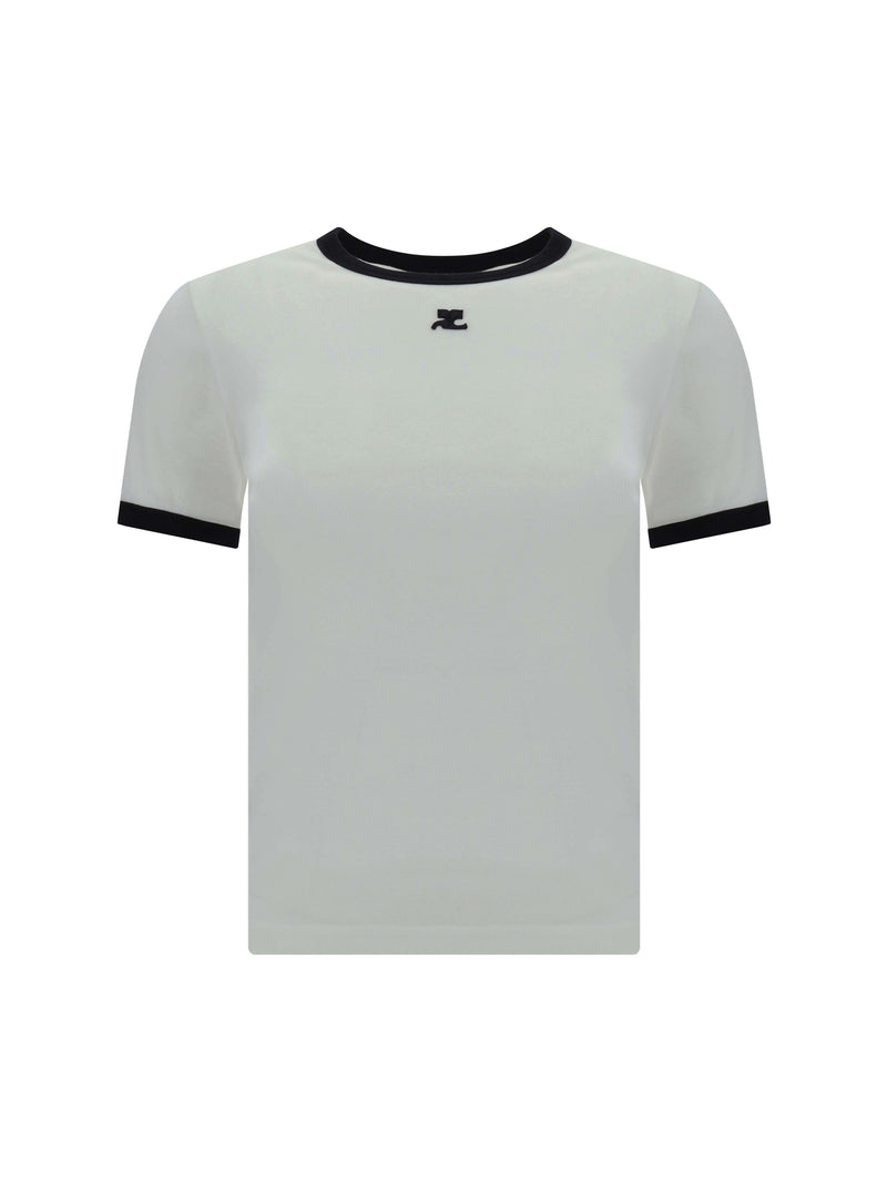 Courrèges Courrèges Logo T-shirt Heritage White/Black - World Class Fashion