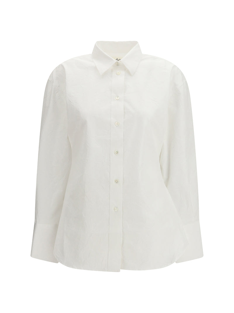 Rohe Rohe Shaped Cotton Poplin Shirt Optic White - World Class Fashion
