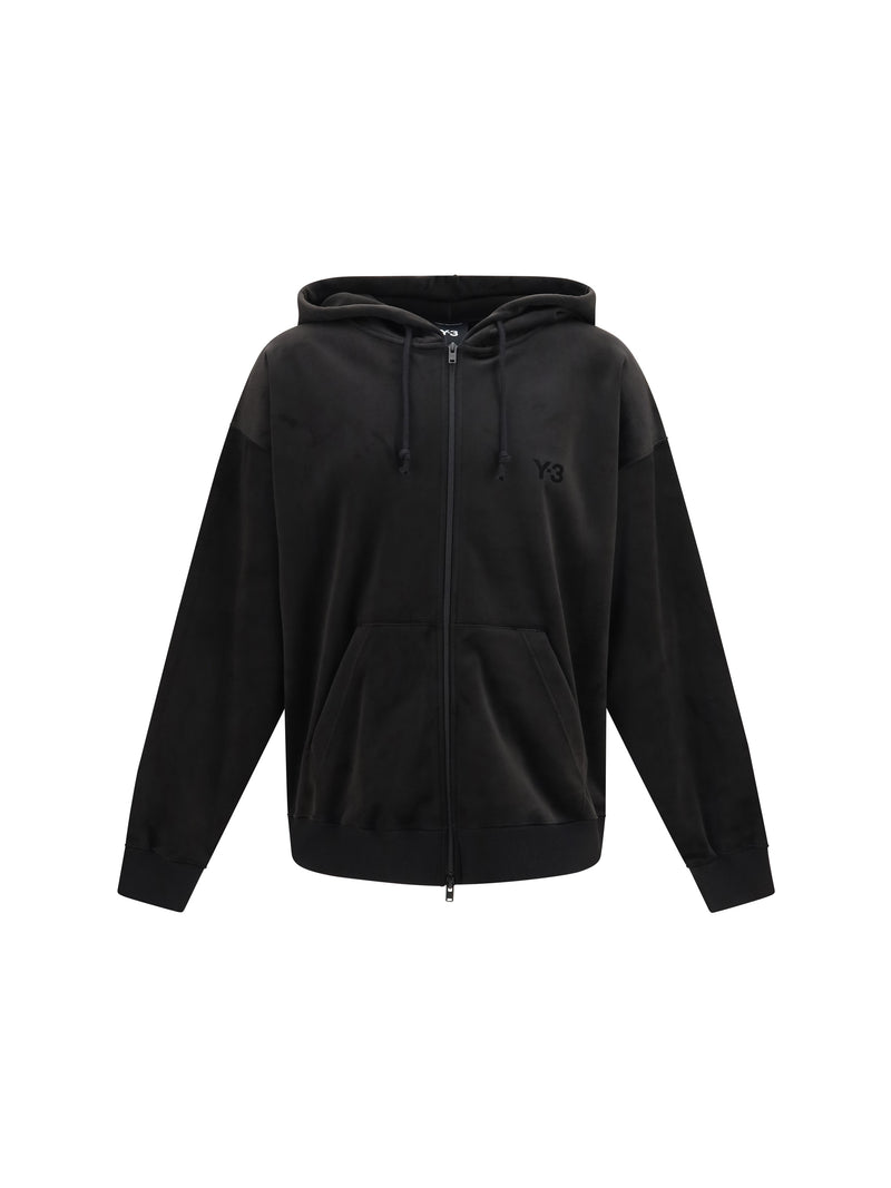 Y-3 Y-3 Corduroy Zip-up Hoodie Black - World Class Fashion