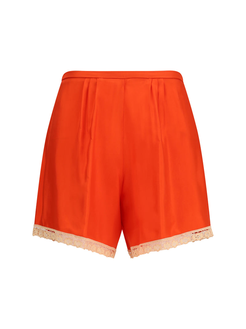 Forte_forte Forte_forte Viscose Twill Shorts Rouge Women - World Class Fashion